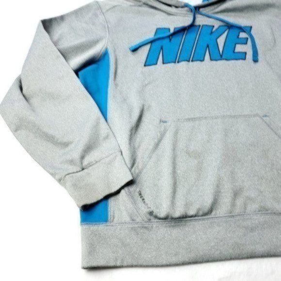 Nike Therma Fit Hoodie Mens Size M Medium Gray - Picture 5 of 10